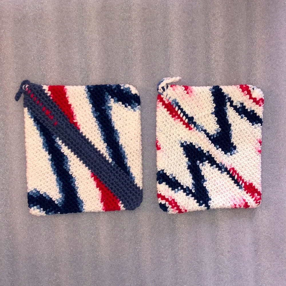 Americana Crocheted Cotton Potholders